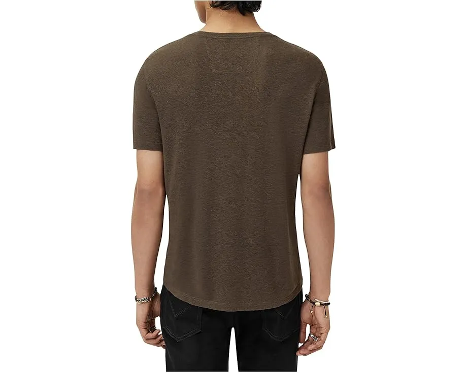 Футболка John Varvatos Cording Peace из смеси льна с короткими рукавами