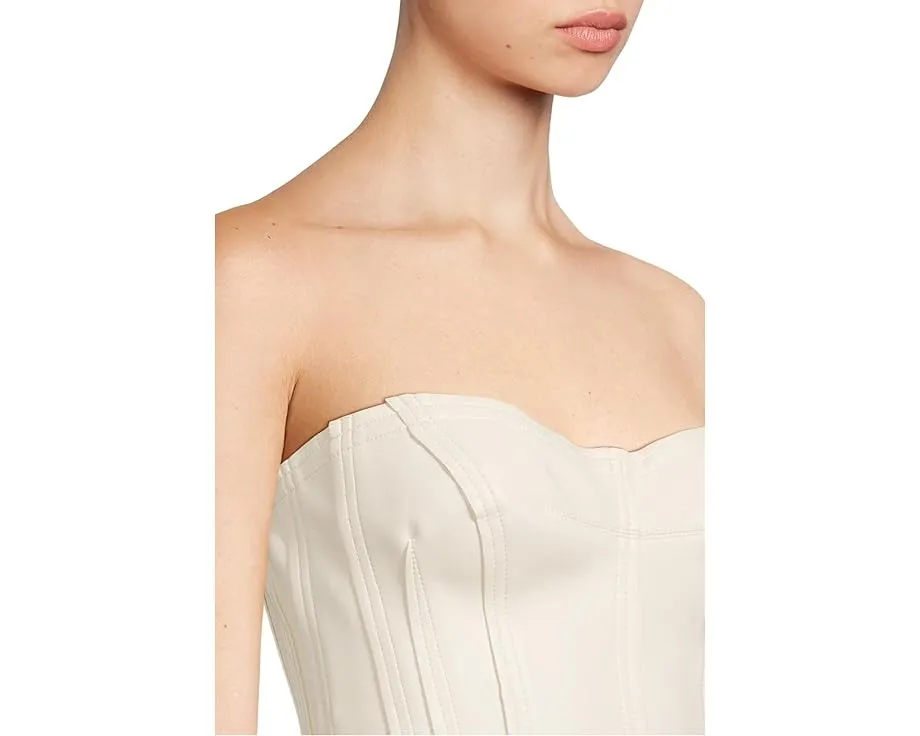 Мини-платье Norma Kamali Strapless Grace из мягкого полиэстера с силуэтом А-силуэта