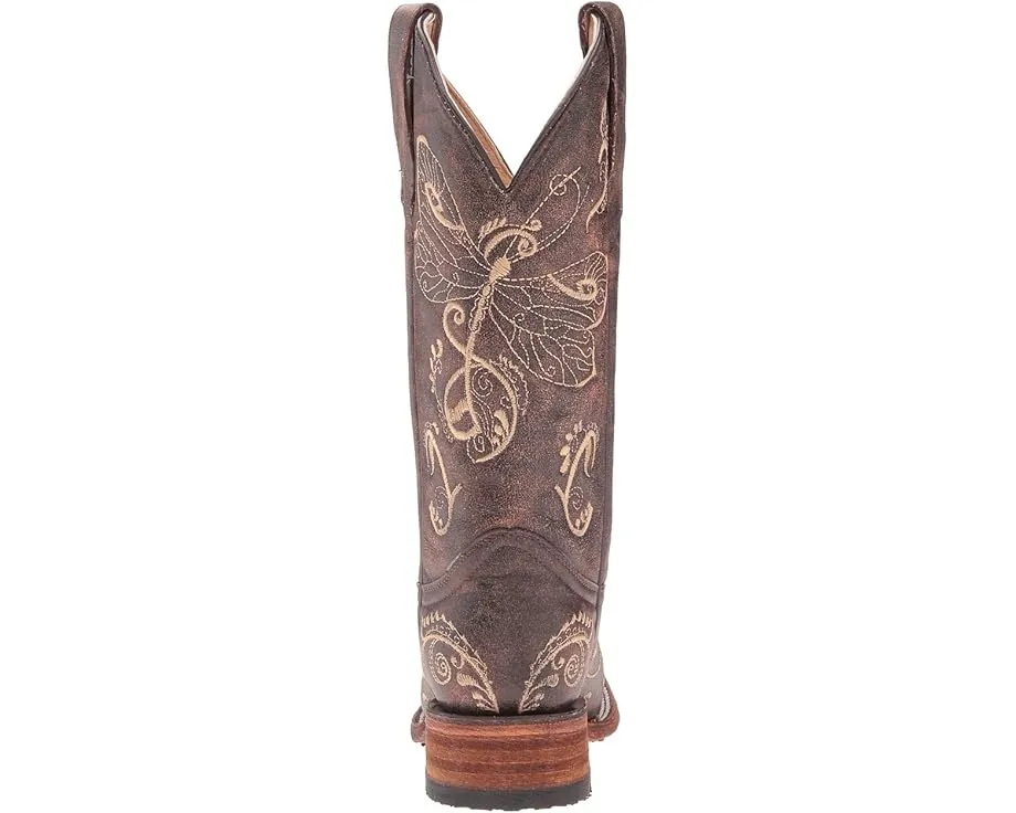 Сапоги Corral Boots L5079 с вышивкой стрекозы и квадратным носком