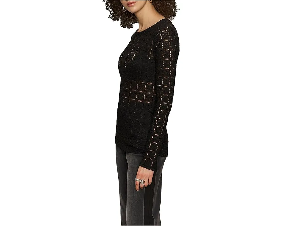 Sanctuary футболка с длинным рукавом и кружевными деталями