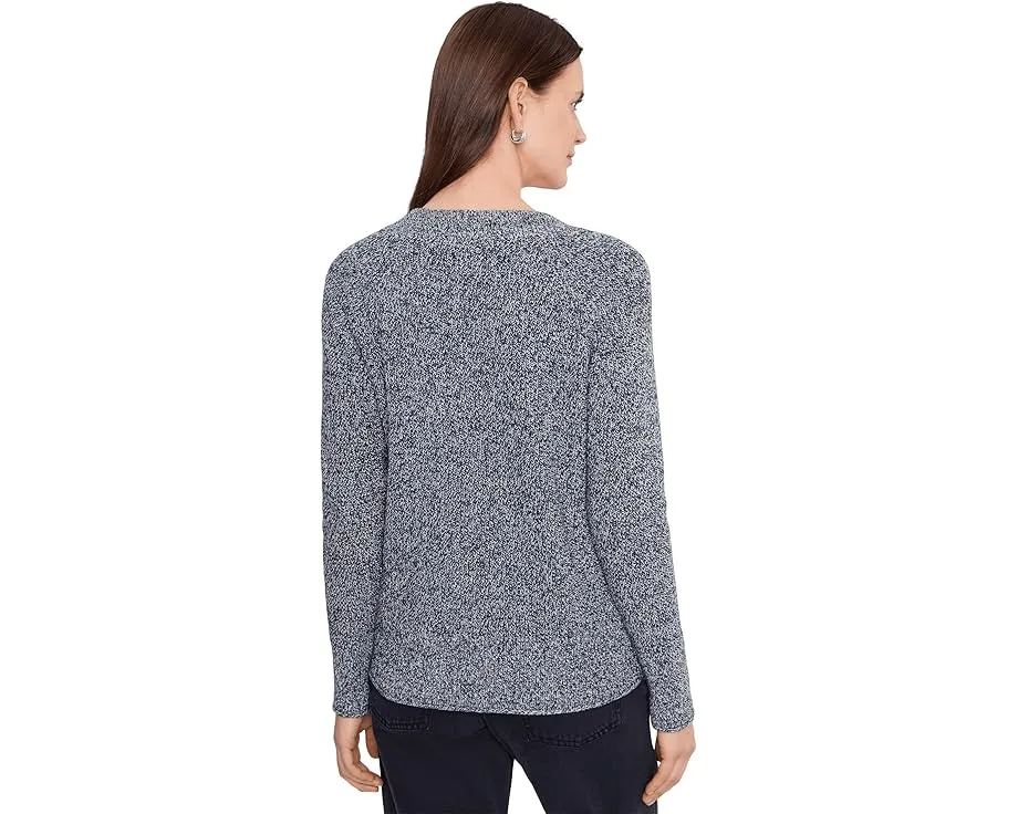 Свитер NIC+ZOE V-neck Shaker Stitch с регланными рукавами и фактурной вязкой