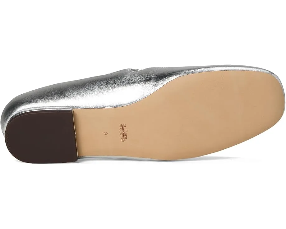 Туфли COACH Winley Metallic Leather Mary Jane с квадратным носком и двойной застежкой