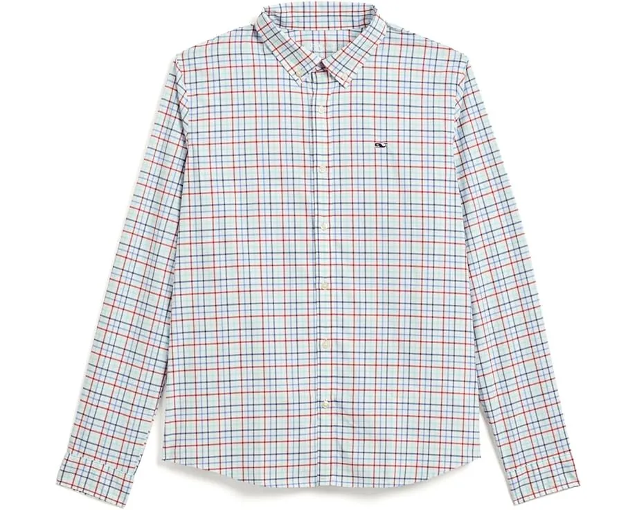 Детская рубашка Vineyard Vines Bomb Pop Tattersall из легкой ткани