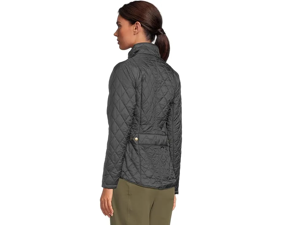 Barbour Flyweight Cavalry Quilt легкая стеганая куртка из нейлона с регулировкой пояса