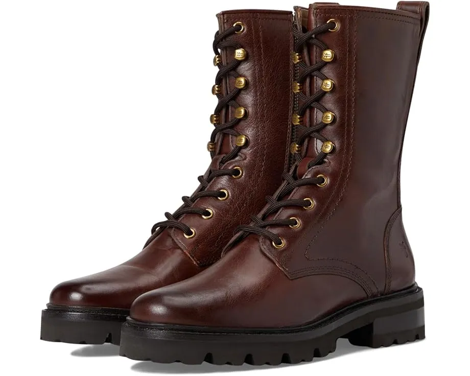 Ботинки Frye Olivia Combat на шнуровке с массивным каблуком 3.8 см