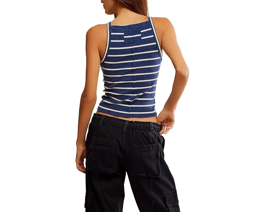 Топ Free People Mia в полоску с облегающим кроем