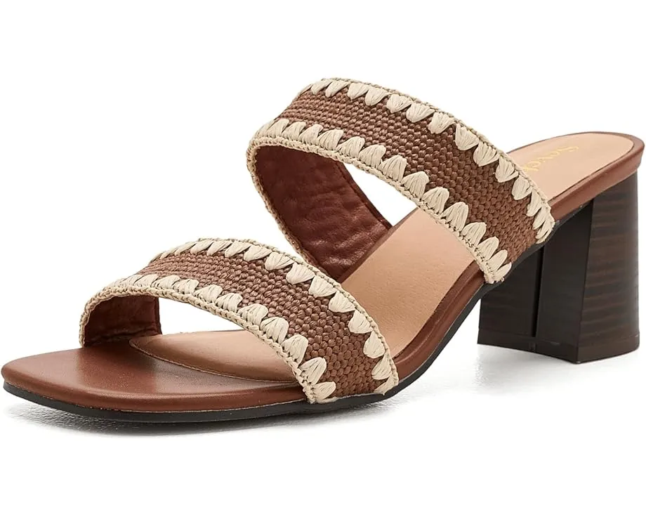 Сандалии Hattie от Seychelles с двухцветным верхом и квадратным носком