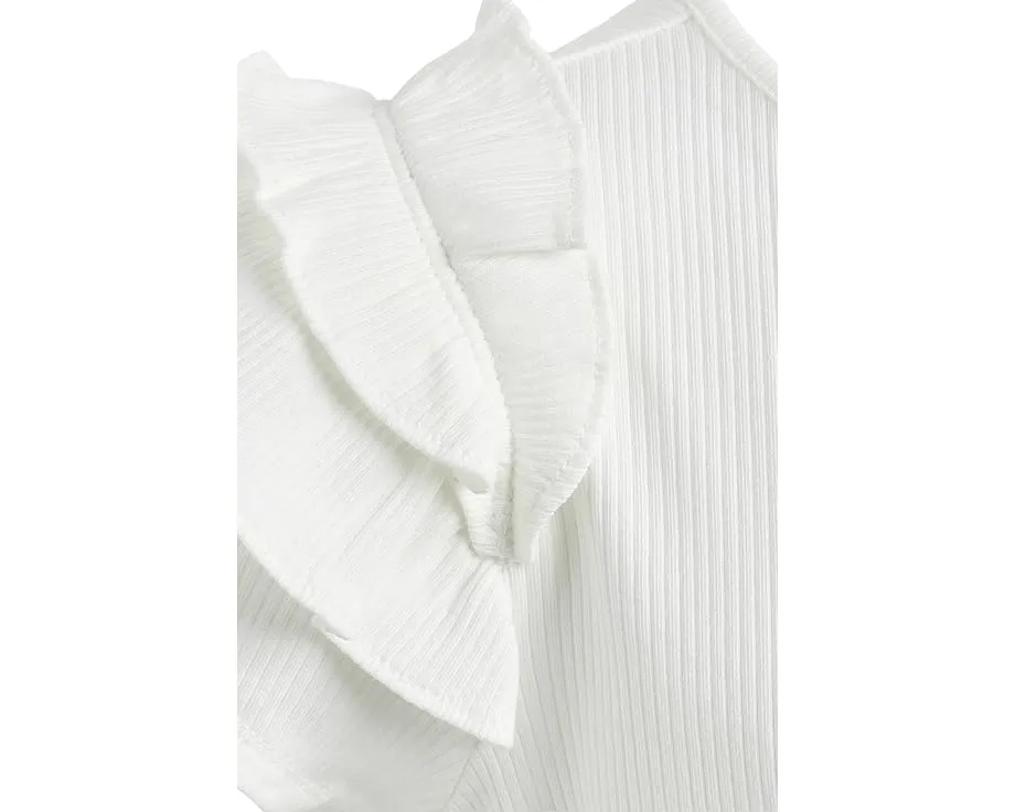 Блузка с рукавами из пике Janie and Jack с рюшами