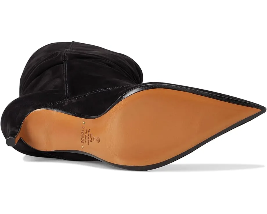 Ботинки Schutz Maryana Slouch из замши на шпильке