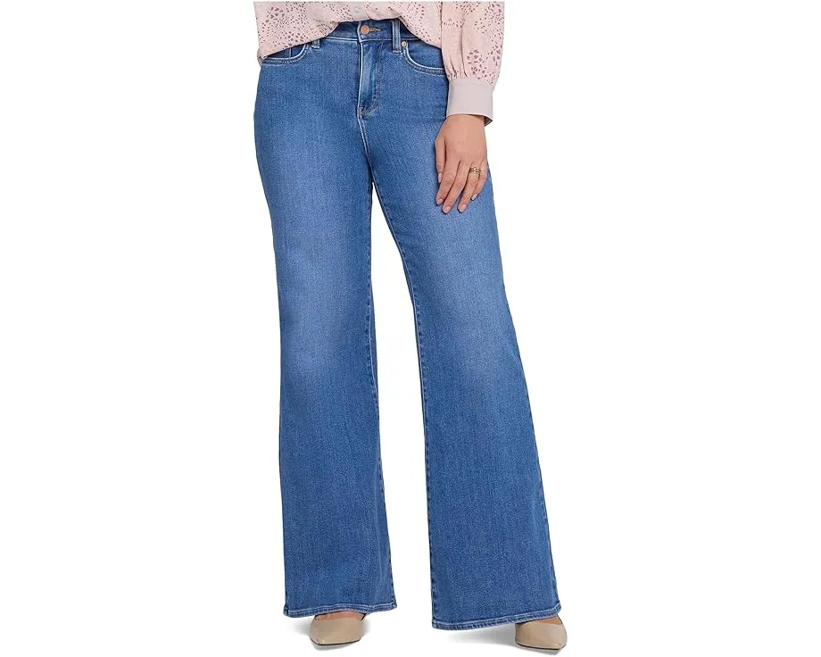 Джинсы Palazzo NYDJ в цвете Blue Paradise с расклешенными брючинами
