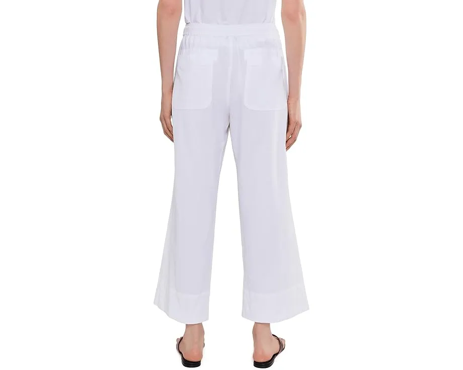 Широкие брюки Lilla P из легкого денима с эластичным поясом