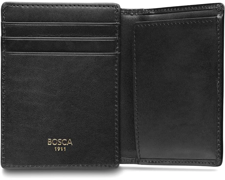 Кошелек для переднего кармана Bosca из состаренной кожи с окошком для ID