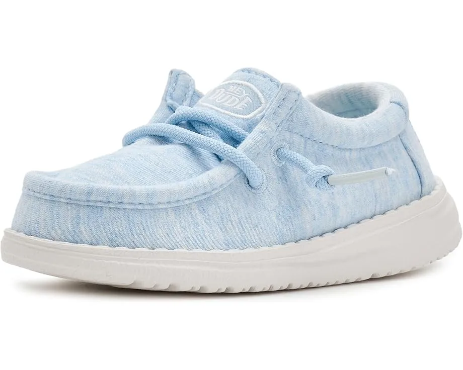 Детские слипоны Hey Dude Kids Wally Stretch Jersey с технологией Flex & Fold