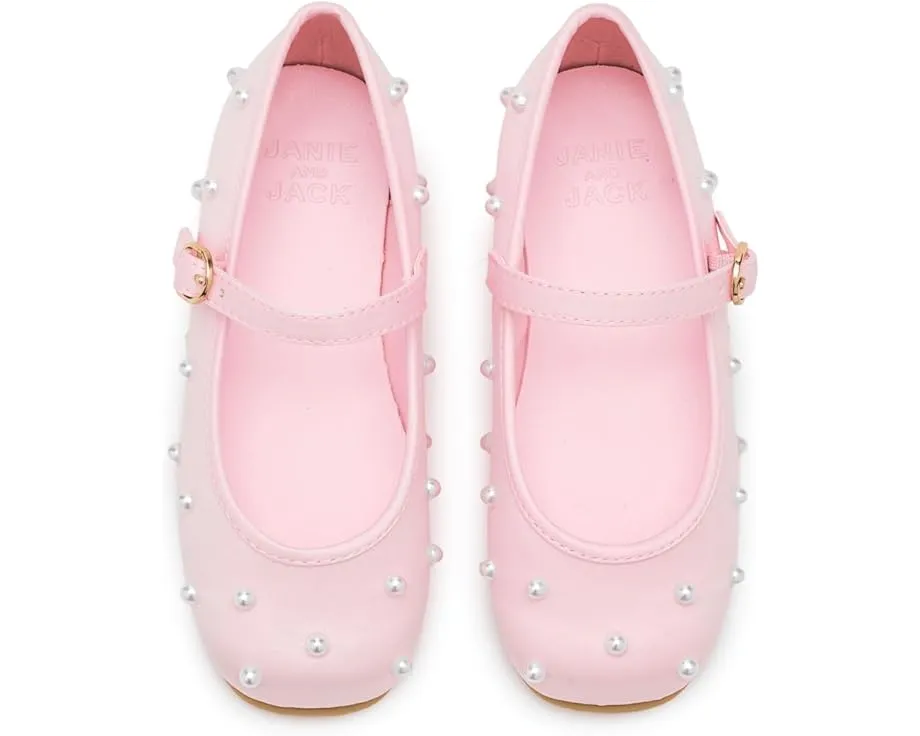 Janie and Jack балетки Pearl Flat с отделкой под жемчуг для девочек
