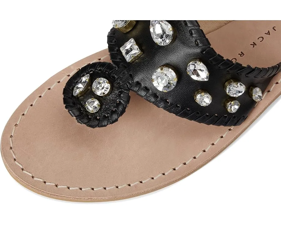 Jack Rogers босоножки Jacks Flat Jeweled Sandals с декором стразами