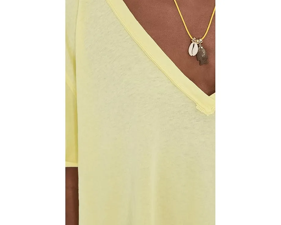 Футболка Free People Nina Tee V с V-образным вырезом и свободным кроем