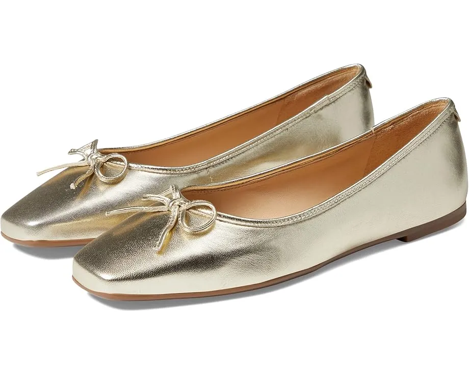 Балетки Bernardo Gwynn из кожи с бантом и формованной стелькой