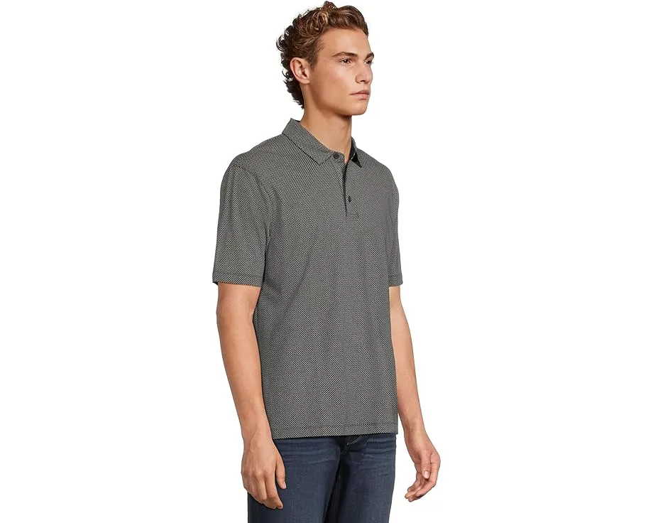 Поло Armani Exchange All Over Logo с принтом и вентиляцией по бокам