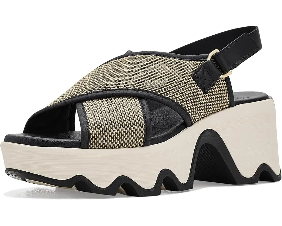 Сандалии SOREL Kinetic Aura Slingback Txt с текстильным верхом и квадратным каблуком