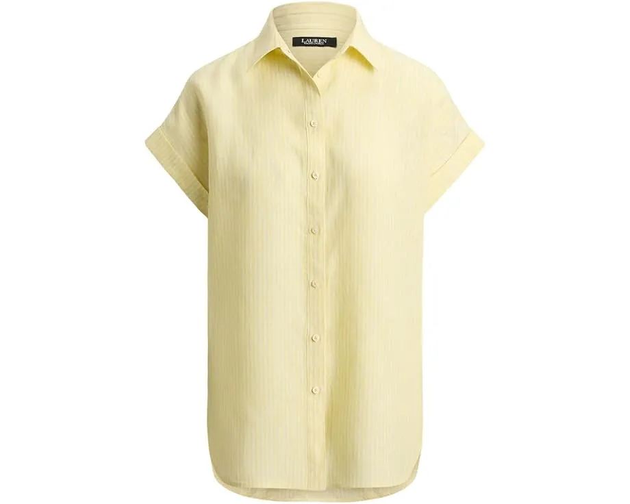 Рубашка Lauren Ralph Lauren свободного кроя с полосками и коротким рукавом