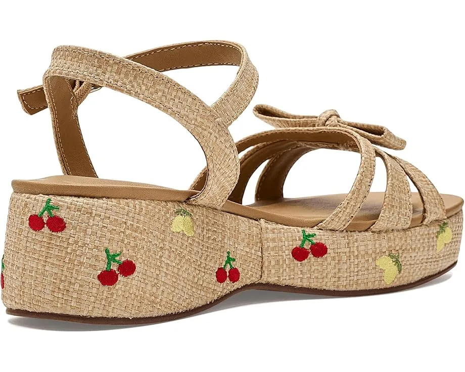 Детские сандалии Steve Madden Magenta на платформе с плетеными бретелями и вышивкой