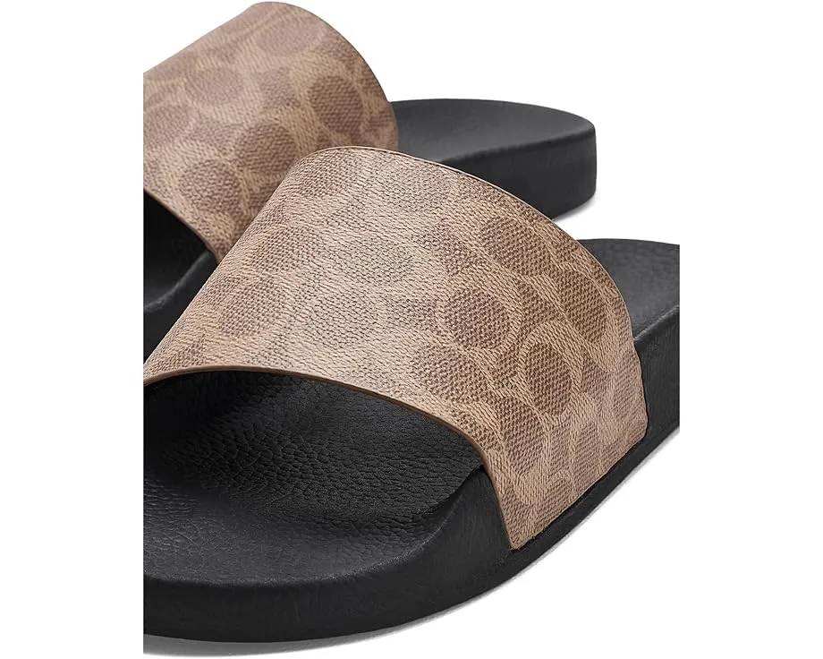 Сланцы Pool Slide In Signature Canvas COACH
