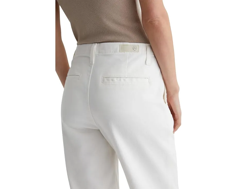 Брюки AG Jeans Allegra с высокой посадкой и широкими штанинами в пудровом цвете