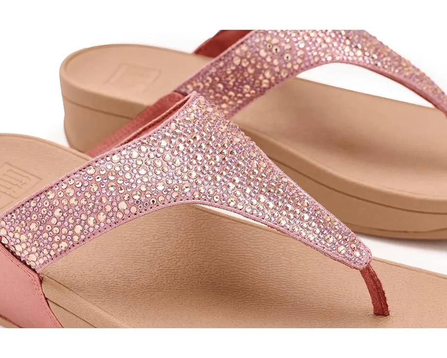 Сандалии FitFlop Lulu Crystal-mix с металлизированным верхом и перемычкой между пальцев