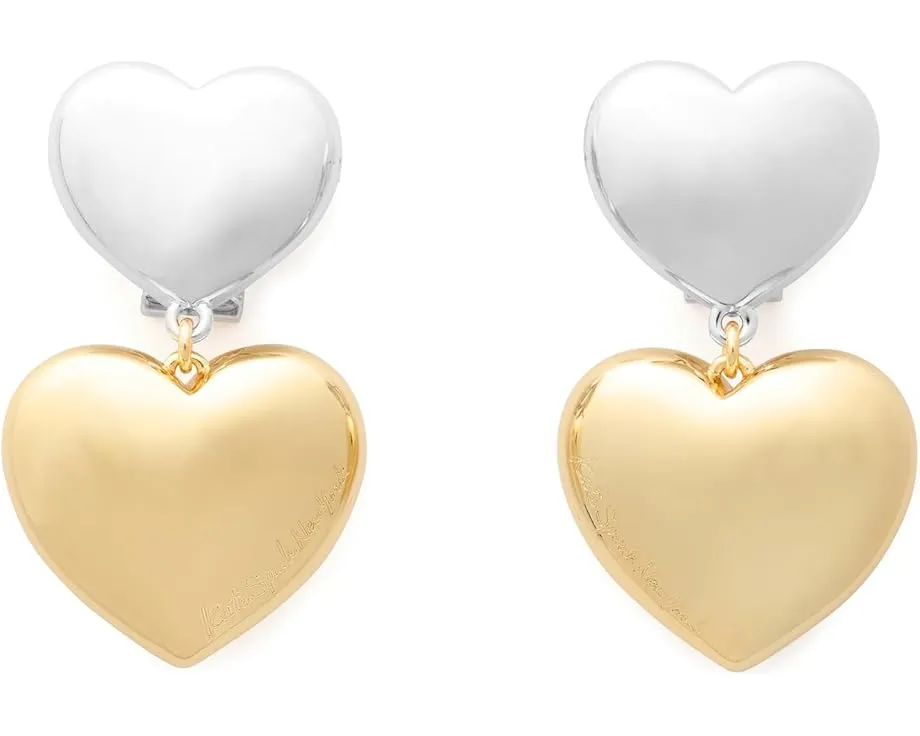 Серьги Heart You с двойными подвесками в виде сердец от Kate Spade New York
