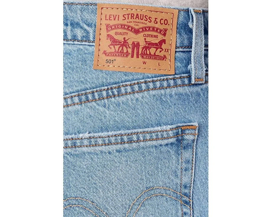 Кроп-джинсы Levi's Womens 501 с прямым кроем и классическим дизайном