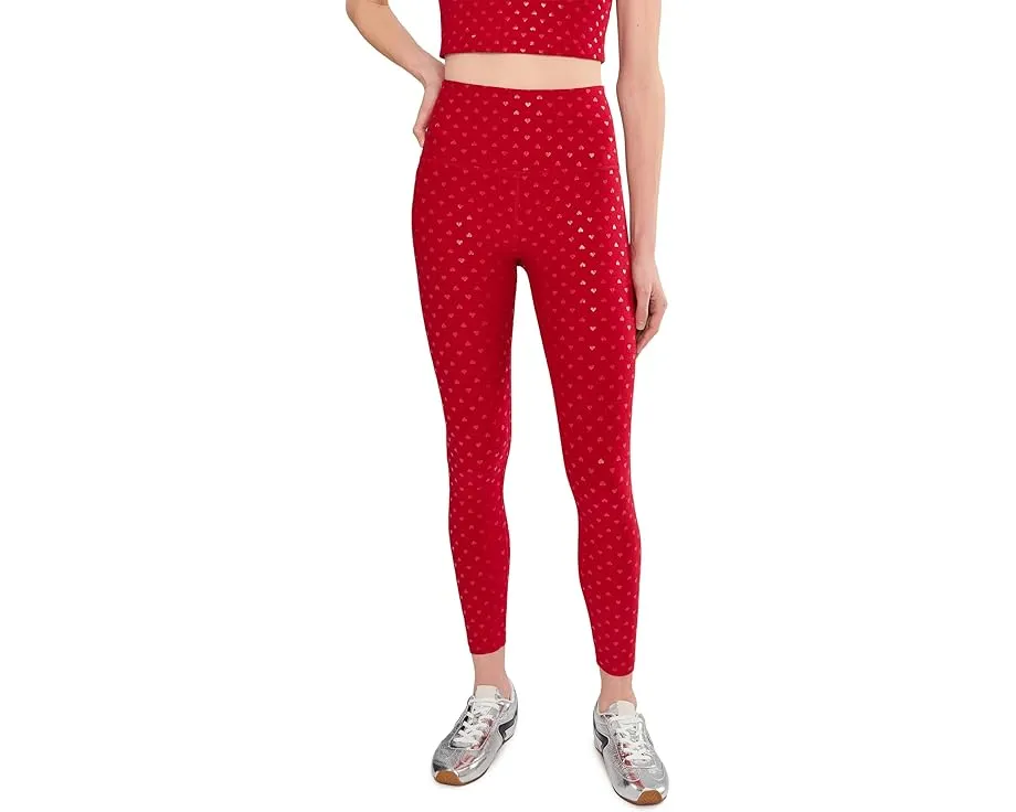 Леггинсы Beyond Yoga Softshine Caught In The Midi с принтом в виде сердечек