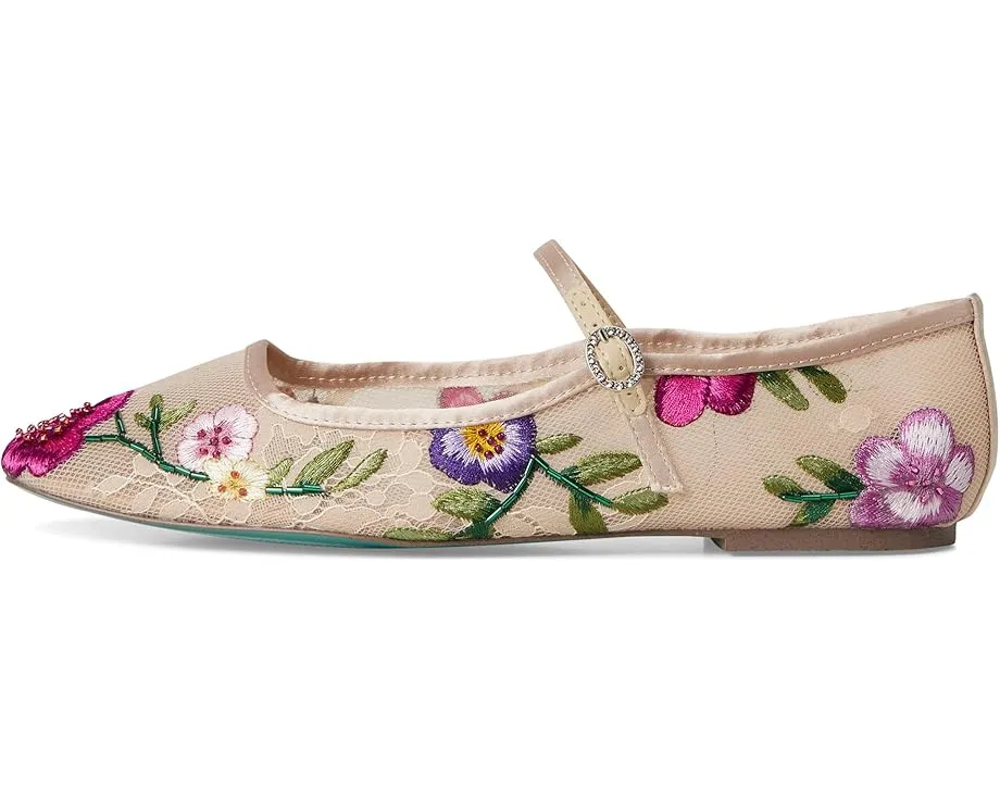 Балетки Blue by Betsey Johnson Nova с цветочной вышивкой и квадратным носком