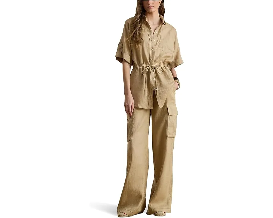 Брюки-карго широкие Льняные Linen Wide-Leg Cargo Lauren Ralph Lauren