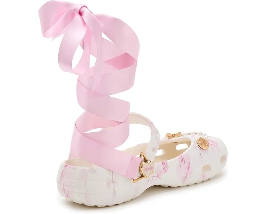 Балетки Crocs LoveShackFancy Classic с цветочным принтом