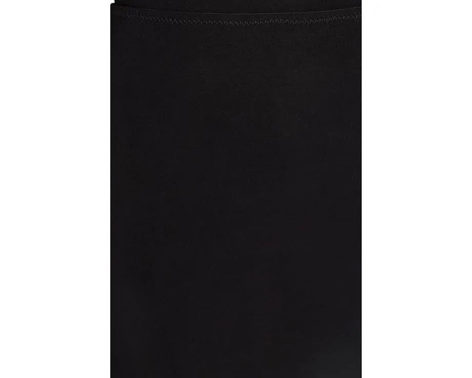 Прямая юбка Norma Kamali до колена с эластичным поясом и кружевной отделкой