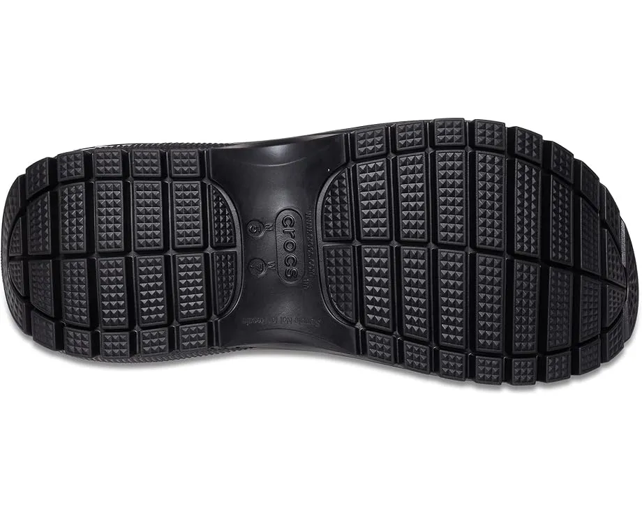 Сандалии Crocs Classic Mega Crush на платформе с двумя ремешками