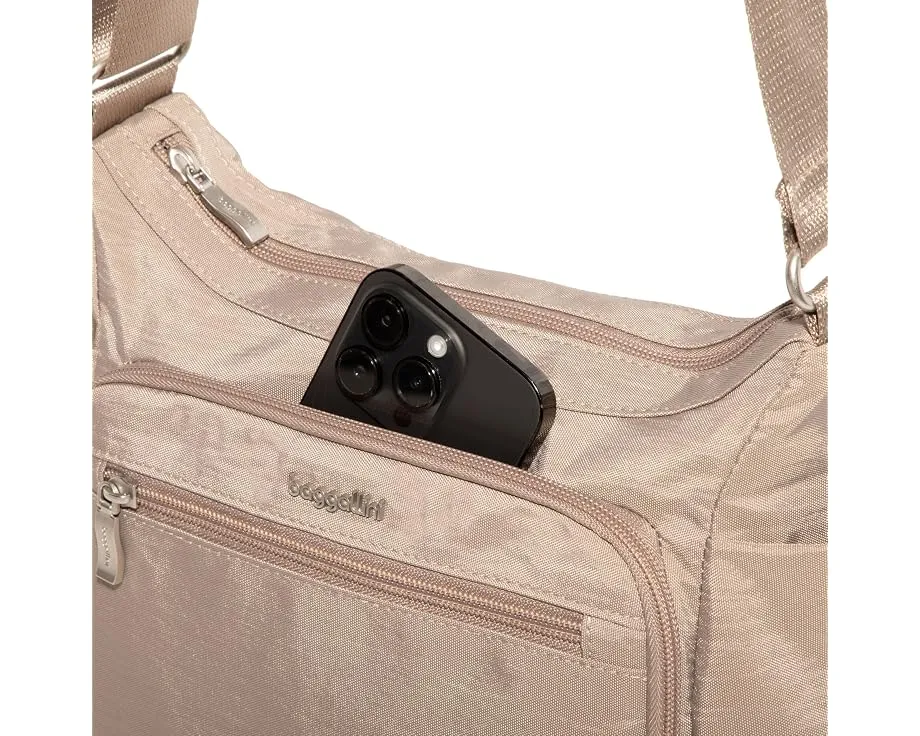 Baggallini Crosstown кроссбоди хобо с RFID защитой и карманом для бутылки