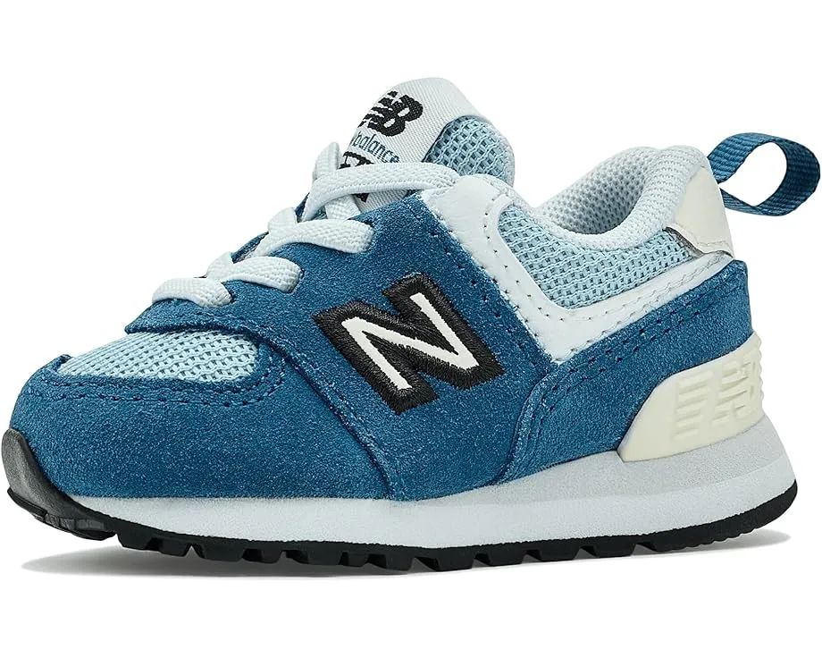 New Balance Kids 574 Bungee Lace первые кроссовки с липучкой