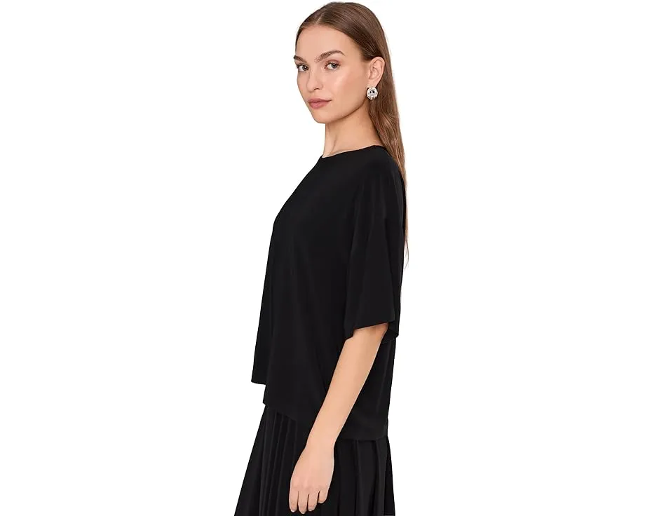 Топ Norma Kamali Short Sleeve Boxy с прямым подолом