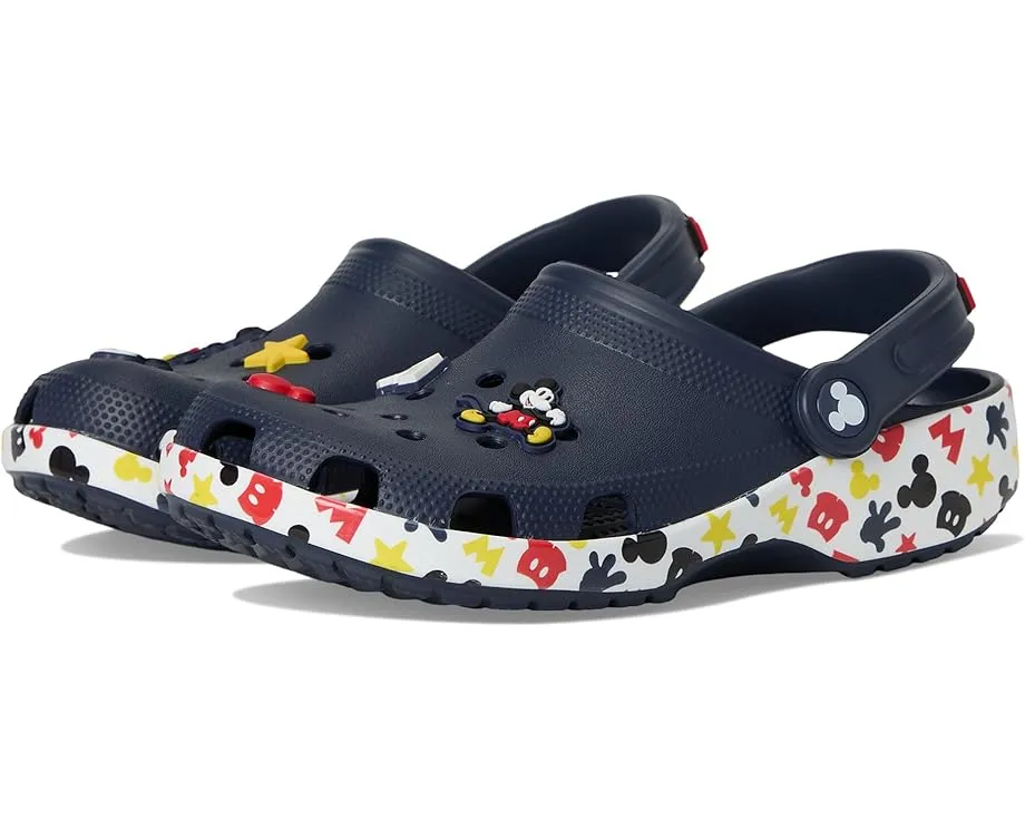 Кроксы Crocs Kids с принтом Микки Мауса и стразами Jibbitz