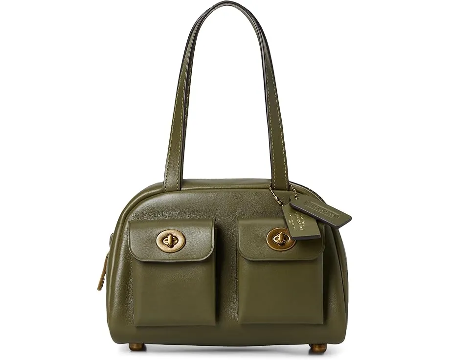 Сумка COACH Twin Turnlock Bag 20 из вощеной кожи с двумя замками