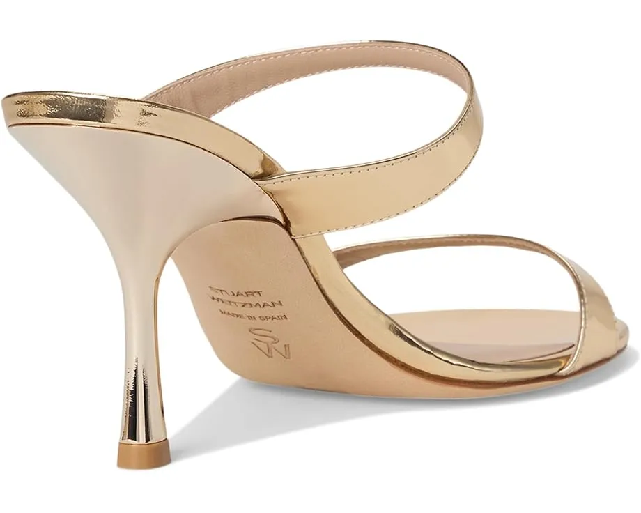 Сандалии Stuart Weitzman Nudist Slide 85 на тонком высоком каблуке