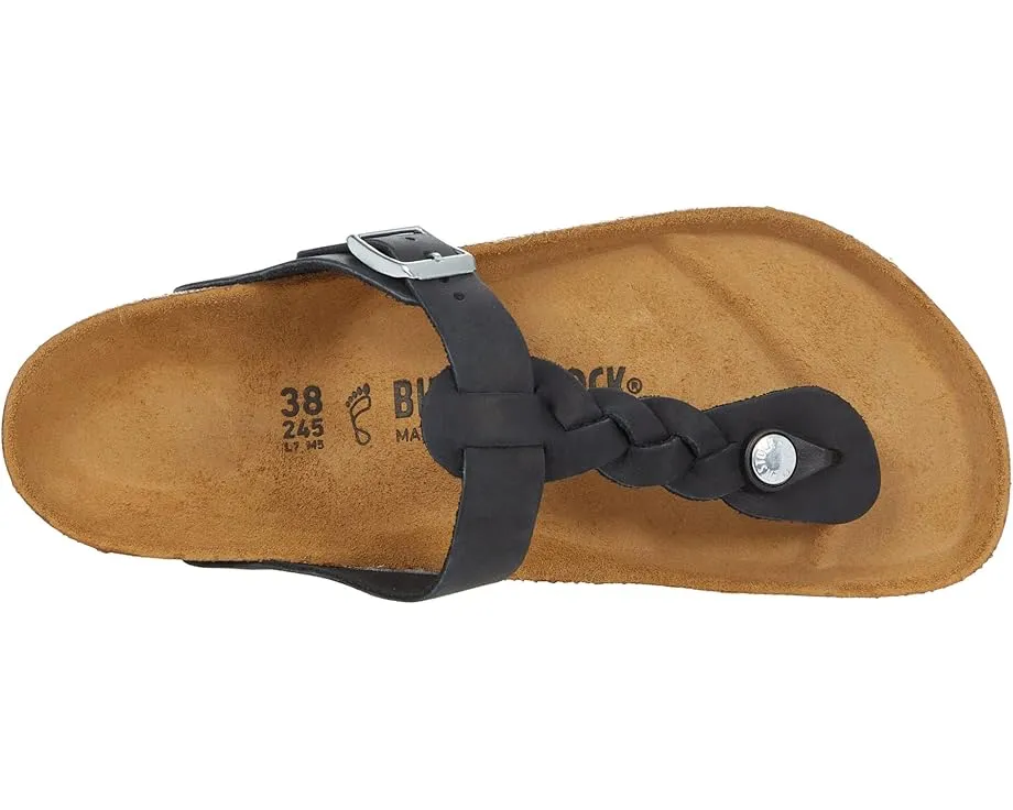 Сланцы Gizeh Braided из промасленной кожи с пробковой стелькой от Birkenstock