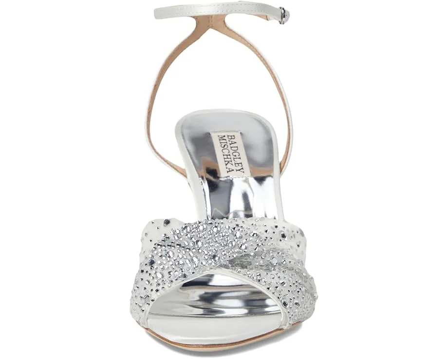 Босоножки Badgley Mischka Cameryn на каблуке с атласным верхом и застежкой на щиколотке