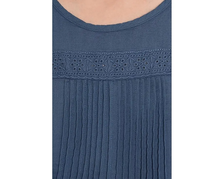 Топ Manzana Pin Tuck Tank из органического хлопкового крепа с защипами Toad&Co