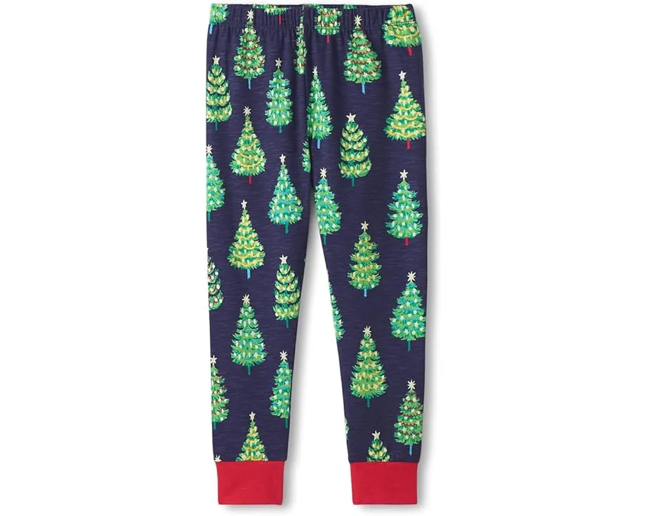 Пижамный комплект из стрейч-хлопка Hatley Kids для детей с контрастными манжетами