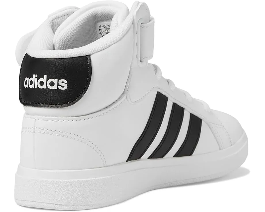 Детские кроссовки Adidas Grand Court Mid с регулируемой липучкой и круглым носком