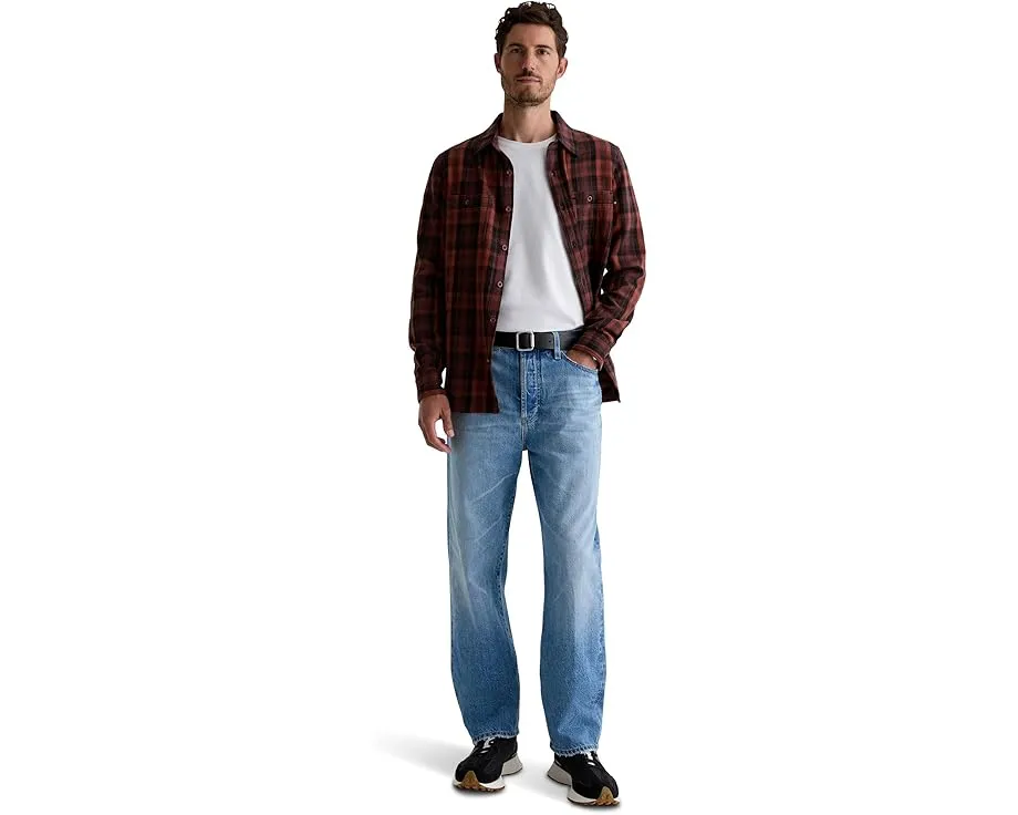 Прямые джинсы AG Jeans Felix Vintage с потертостями