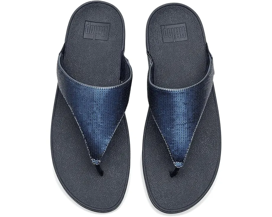 Блестящие сандалии FitFlop Lulu с микровобблбордом и стразами