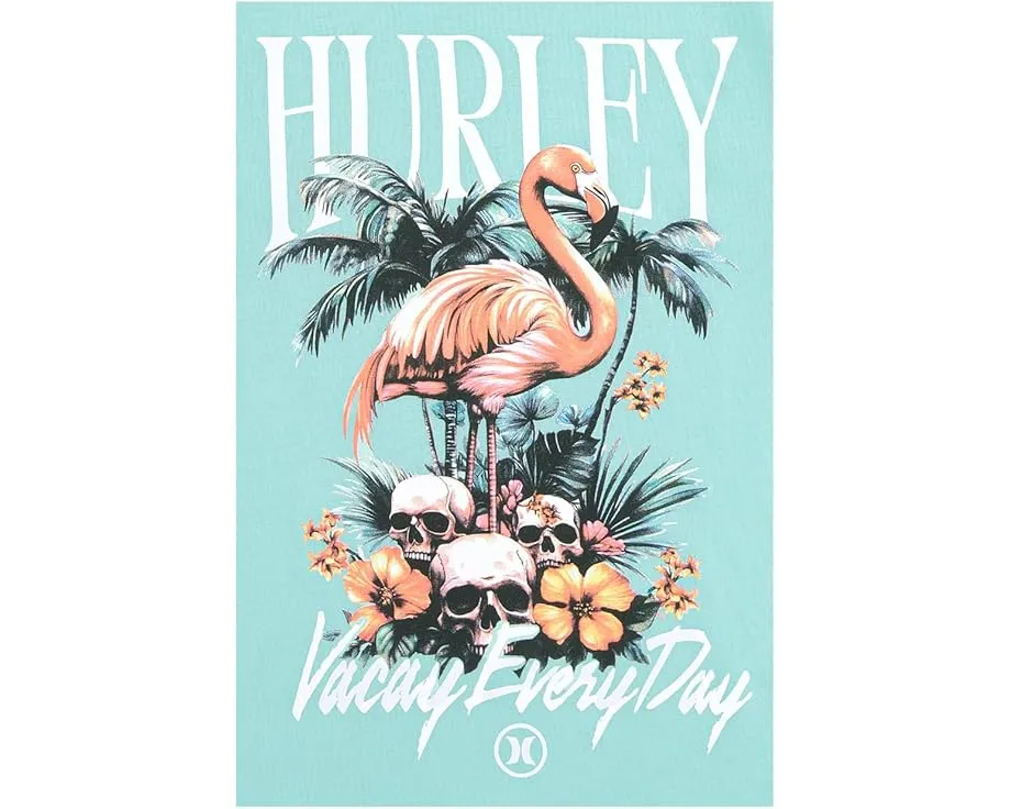 Hurley Kids футболка All Day Vacay с расслабленным пляжным принтом